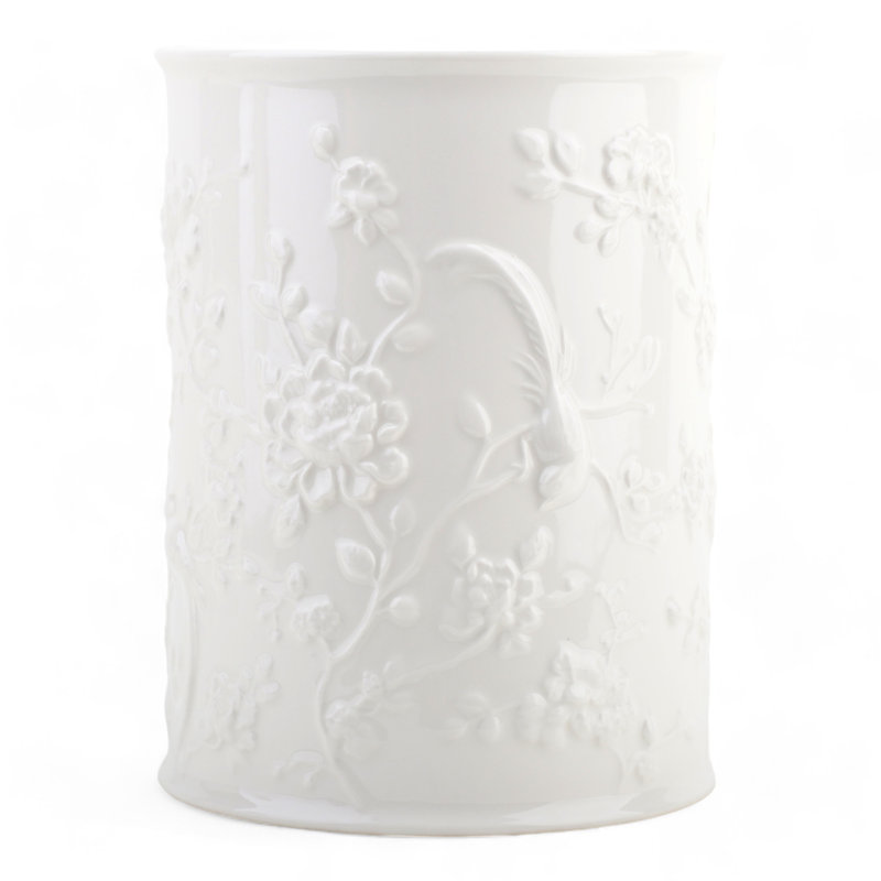Poubelle en porcelaine, Blanc