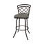 Tabouret pivotant Di Milan en tissu performance texturé avec finition thermolaquée à la main-244384910-244384911-244384883