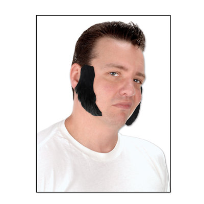 Sideburns - Black - 12 Pack 1 pair each