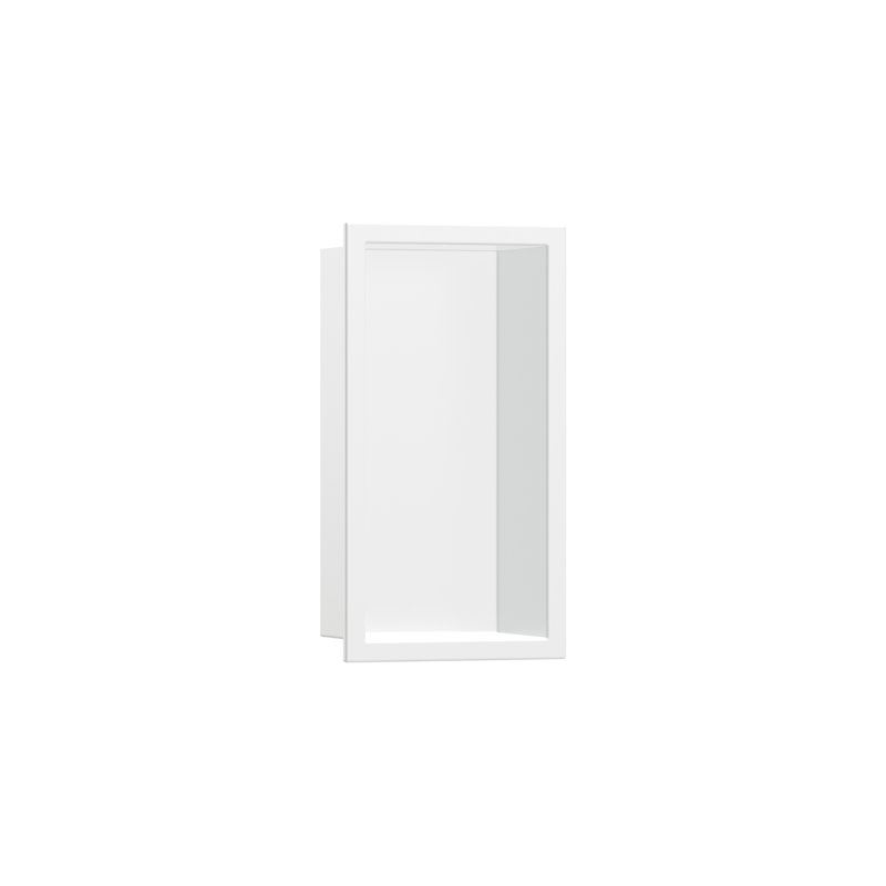 Niche murale avec cadre 12 x 6 po x 5,5 po hansgrohe XtraStoris Original, Blanc mat