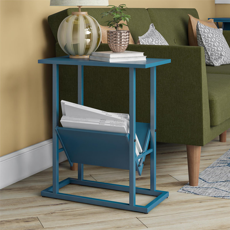 Karlia Frame End Table, Blue