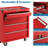4 Compartment Tool Box with Drawers, Mobile Tool Cabinet with Key Lock for Garage Workshop-1060487494