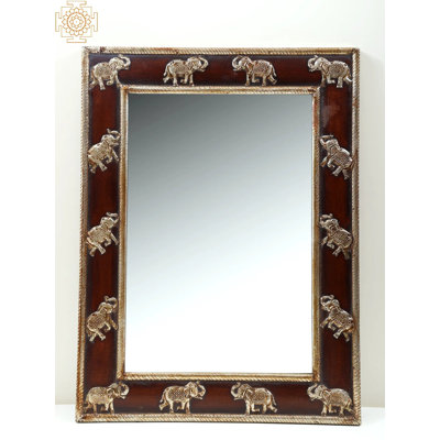Wood Flat Wall Mirror