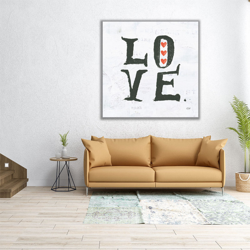 «Love», reproduction d'art sur toile, H 12 po x l 12 po