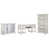 3 Pieces: Desk, Storage Cabinet, Bookcase
