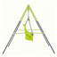 Balançoire pour bébé intérieur/extérieur de 118 cm (46,46 po) de hauteur avec siège de sécurité, noir/vert