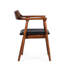Genuine Leather Upholstered Side Chair in Brown