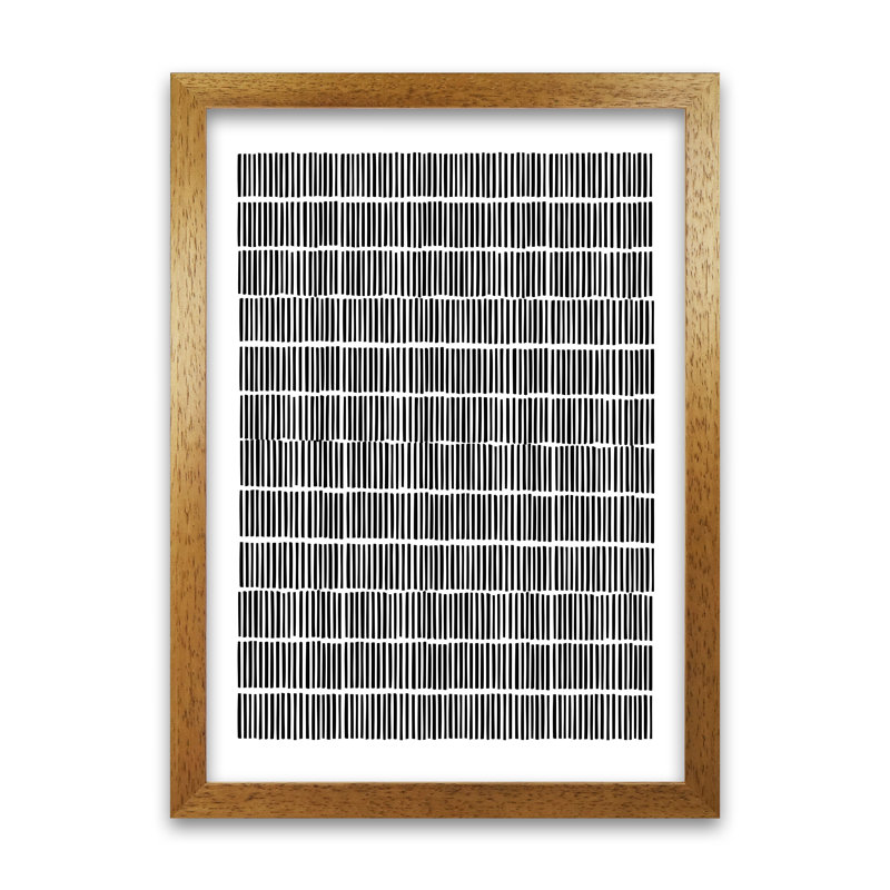 Black Lines Ultra Original - Print, Oak Frame, 84cm H x 59cm W x 3cm D