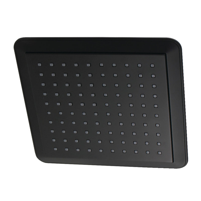 Kingston Brass Shower Scape 9-5/8-Inch Square Rainfall ABS Shower Head, Matte Black