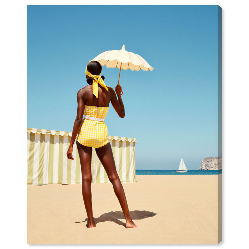 Cabana Muse III Print by Oliver Gal, 37"H x 46"W, Silver Floater Frame