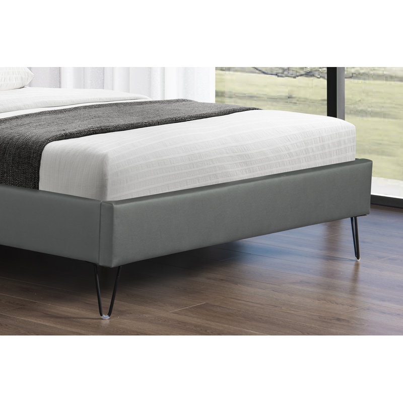 Donalsonville UK Double - DE 135 X 190 Cm Metal Bed, Dark Grey
