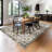 Floral Border Foldable Washable Area Rug –Light Green-1340066604