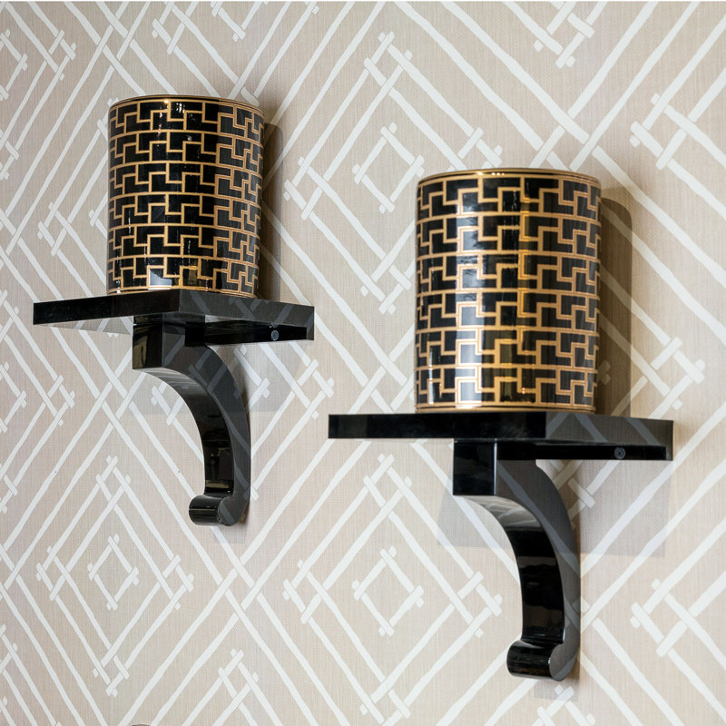 Glencoe T-Shaped Plastic / Acrylic Floating Shelf, Onyx
