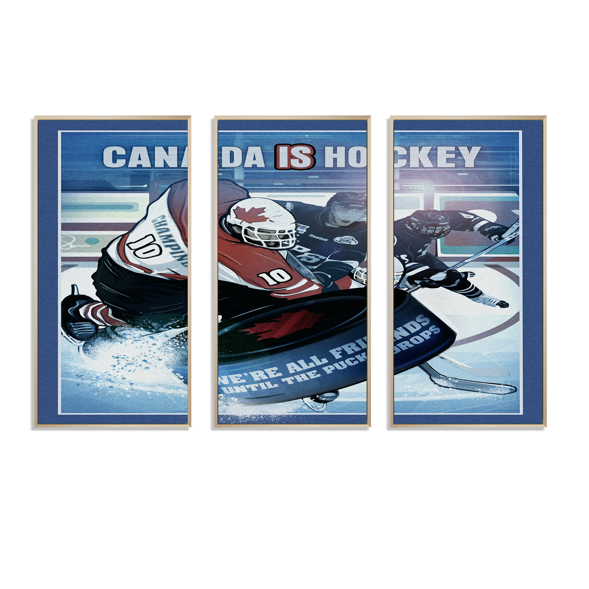 DesignArt " Canada Is Hockey " 3 Pieces Painting Print Wayfair