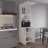 White Kitchen Pantry With 2-Pneumatic Door And Open Storage