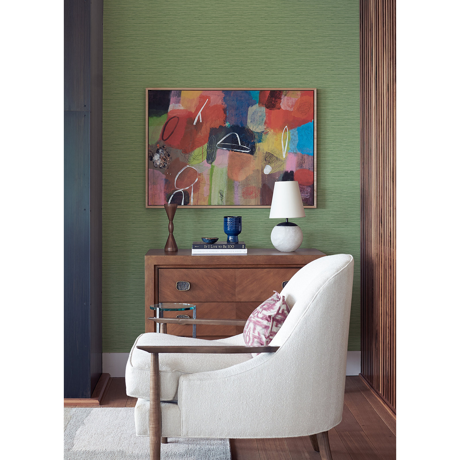 Harwell Unpasted Vinyl Wallpaper Roll, Green