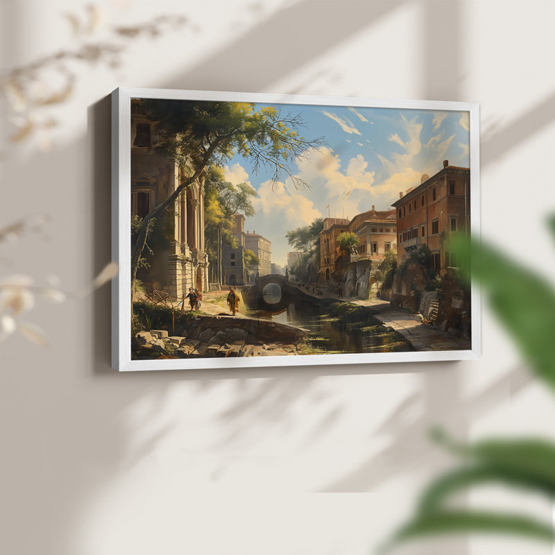 Paysage, série CLCLXXVI, reproduction encadrée, H 11 po x l 14 po, Blanc