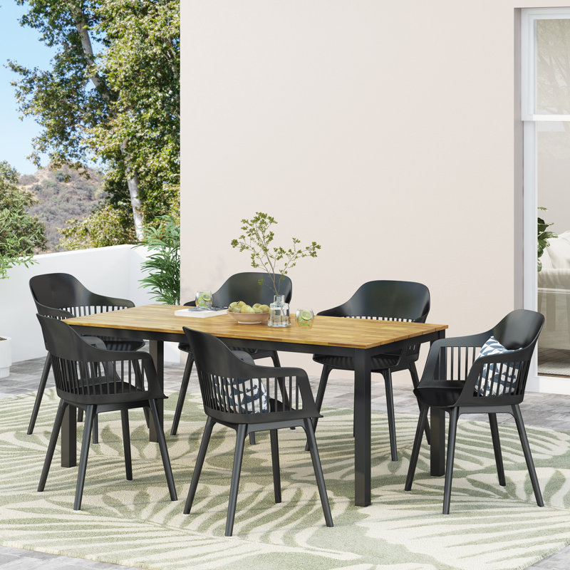 Ensemble de salle à manger rectangulaire pour 6 personnes 70,75 po Dorvall