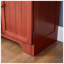 Armoire de rangement autoportante de 72,4 po de hauteur avec 8 portes et 4 tablettes - Bibliothèque au fini cerisier pour le salon, la cuisine et l'organisation de bureau-122602638