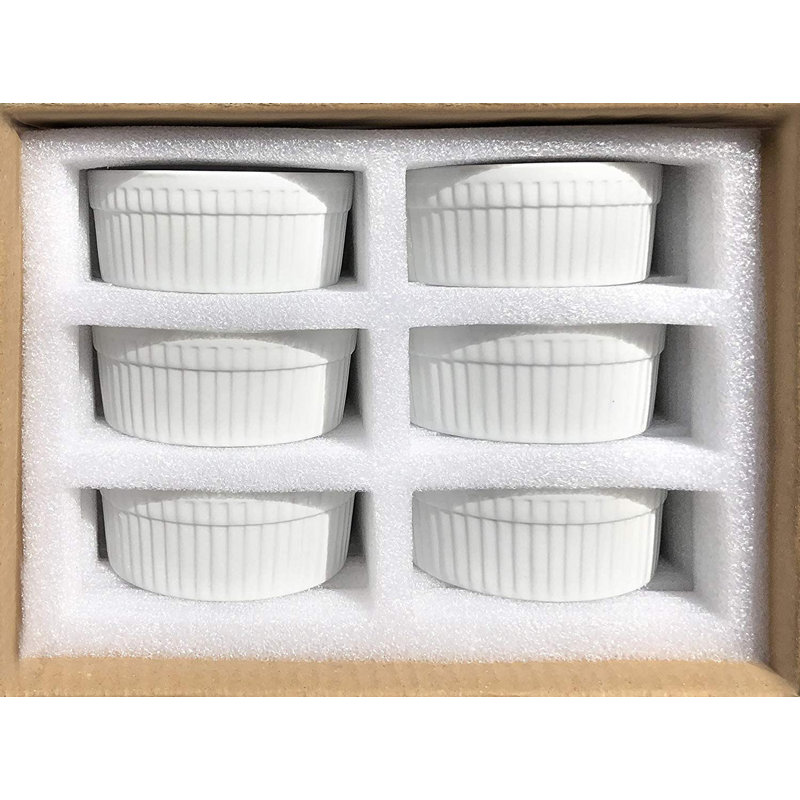 Furmaware  8 oz White Ceramic Round Ramekins