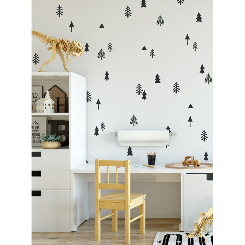 Plants & Flowers Non-Wall Damaging Accent, Black/White