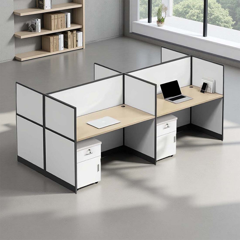 Rectangle 4 Person Office Cubicle Desk