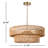 Caytlen 5-Light 21.6" Dimmable Hand-Woven Rattan Drum Chandelier-882586715