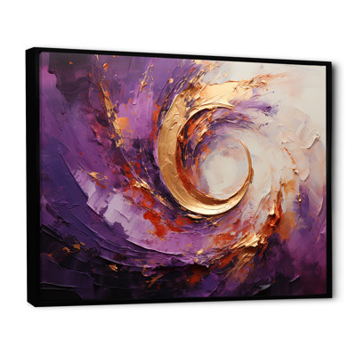 Spirales de lavande en fusion sur toile