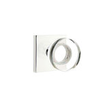 Privacy Modern Disc Crystal Knob with Square Rose