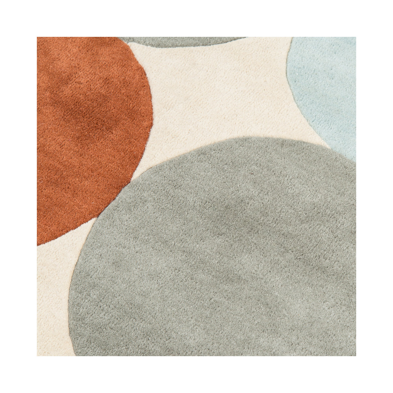 Glory Hand Tufted Wool Green/Gray/Orange Rug, Runner 2'3" x 8'