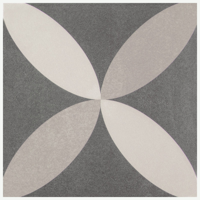 Twenties 8" x 8" Ceramic Patterned Wall & Floor Tile