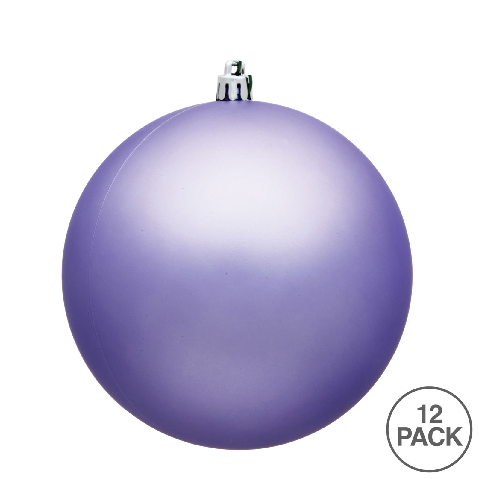 Holiday Décor Ball Ornament, Lavender Matte, 3" H x 3" W x 3" D