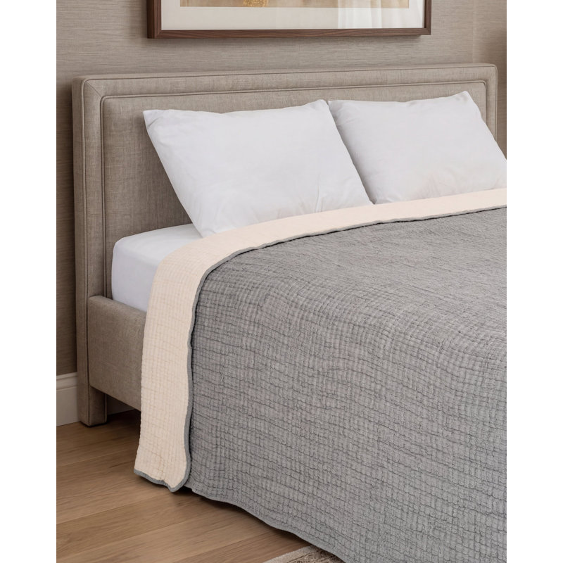 Courtepointe en gaze de coton 4 couches Soho Supersoft, Gray - King