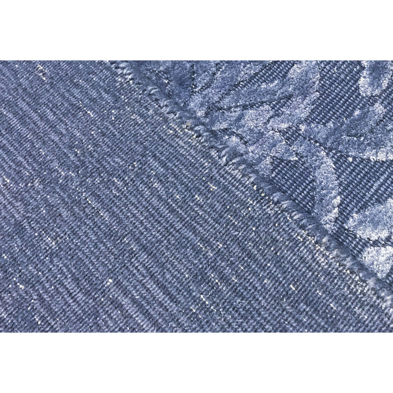 Jakat Damask Area Rug in Blue