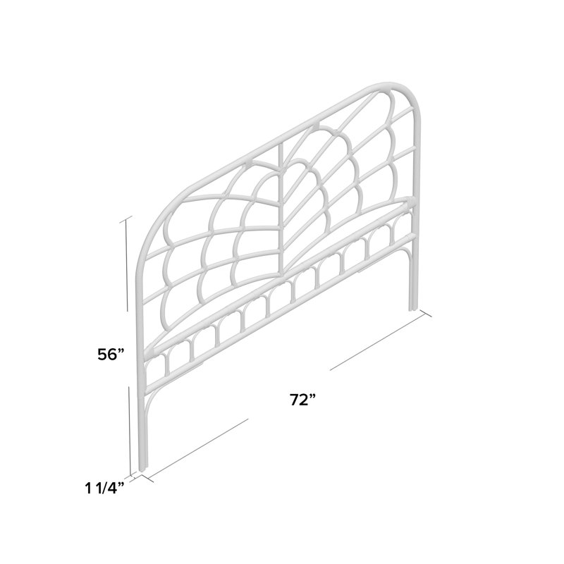 Zumbrota Rattan Headboard with Fountain Design, Black, King