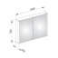 Surface Mirrored Bathroom Cabinets with Mirror and 6 Adjustable Shelves