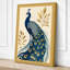Ornamental Peacock Japandi - Wrapped Canvas-653707366-653707368