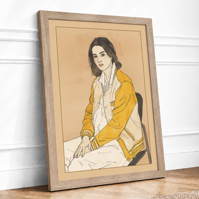 Woman in Mustard Modern - Framed Print