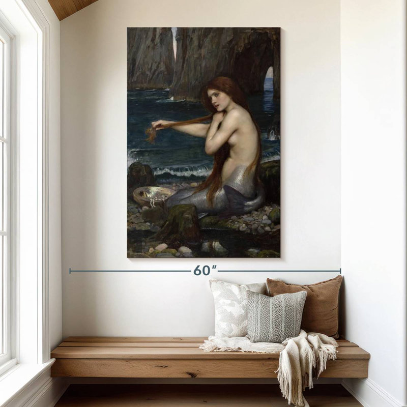 Une sirène, H 51 po x l 34 po