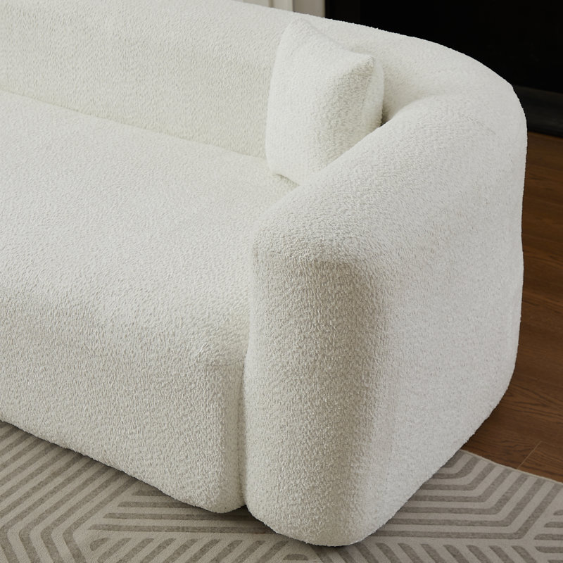 Boneless 109.4" Modular Sectional Sofa Luxury Modern Curved Back Sofa,chenille Fabric Two Throw Pillows,minimalist Comfortable L-shape Boneless Cloud Couch For Living Room Apartment