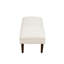 Banc rembourré en sherpa blanc cassé