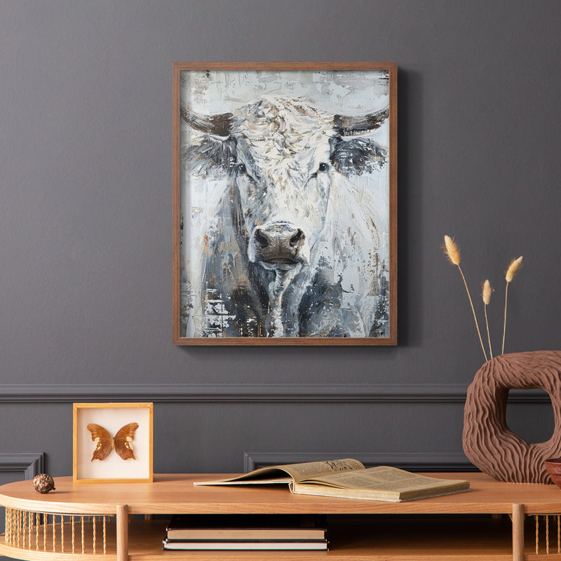 ANIMALS Series Cxxviii - reproduction encadrée de qualité supérieure - prête à être accrochée - aucun clou requis, Noyer