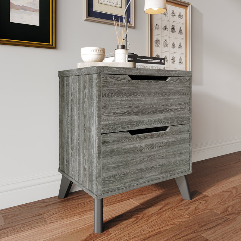 Ihor 21.65'' W Nightstand, Dark Gray