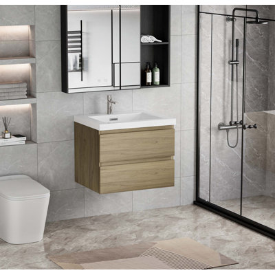 Meuble-lavabo flottant avec lavabo
