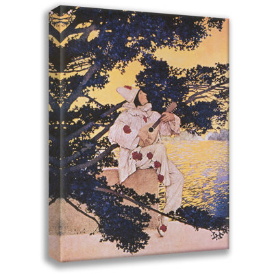«Pierrot» par Maxfield Parrish, toile tendue avec châssis