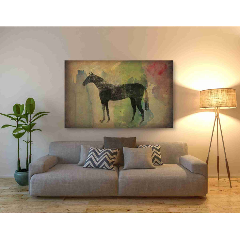 «Cheval noir V2» par Ryan Fowler, impression sur toile tendue, H 40 po x l 60 po x 1,5 po