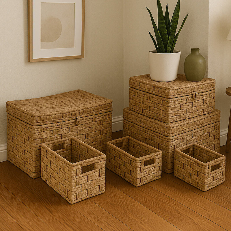 August Grove Wicker Decorative Basket