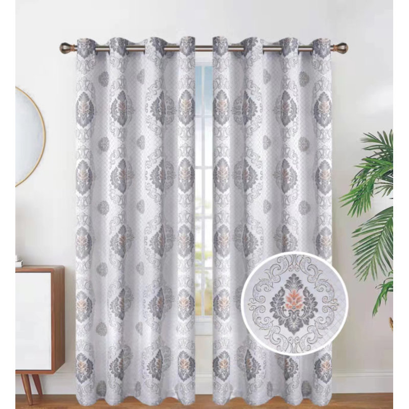 Eva-Lily Blackout Curtain Single Panel, Black