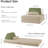 Ebern Designs Convertible Folding Sofa Bed Foldable Floor Sofa Bed With Back Support Pillow