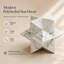 Modern Polyhedral Star Sculpture – White Glossy Polyresin Decorative Object (15 cm) 